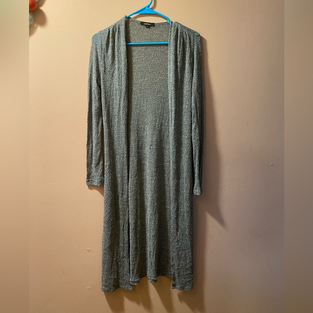Gray Long Cardigan